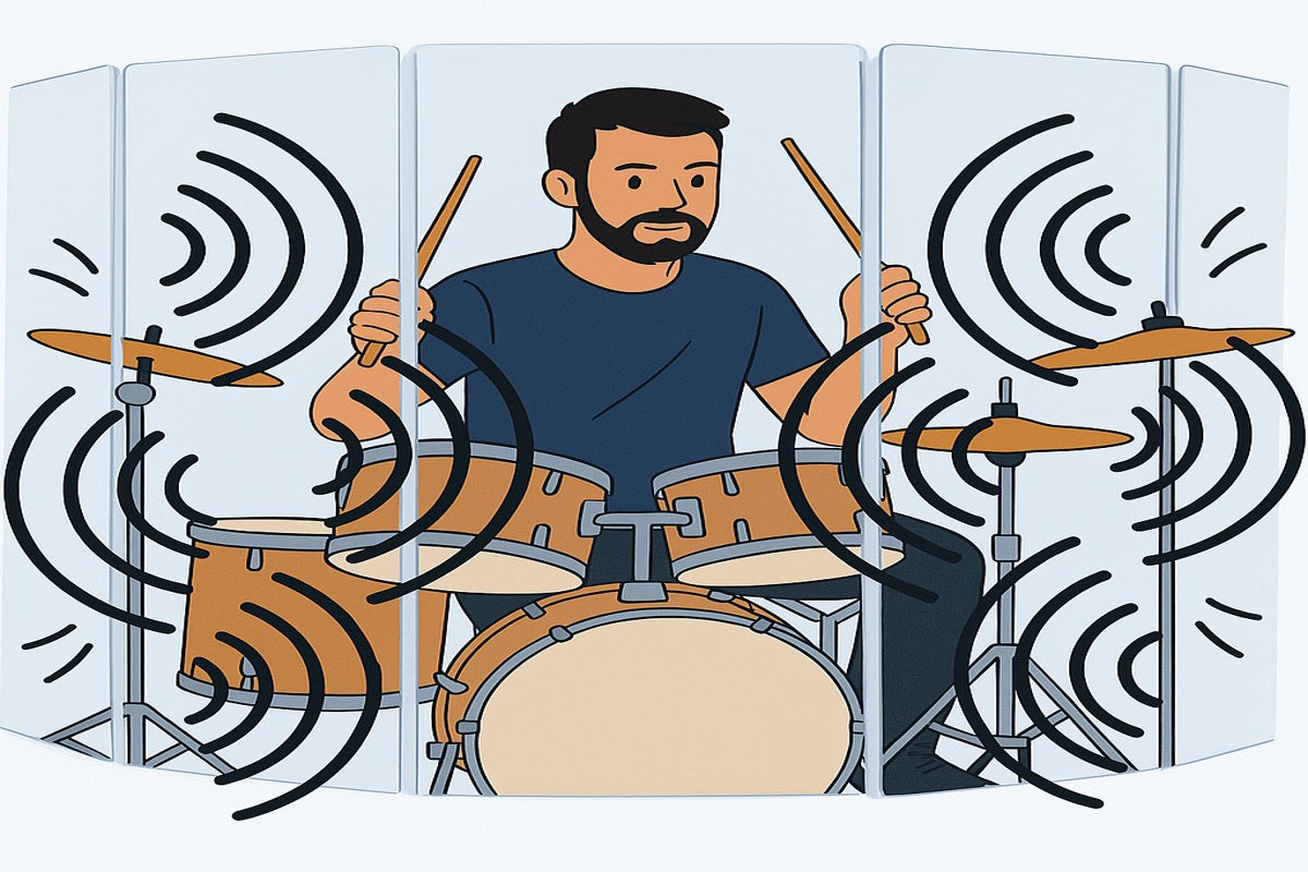 How do room acoustics change drum sound?