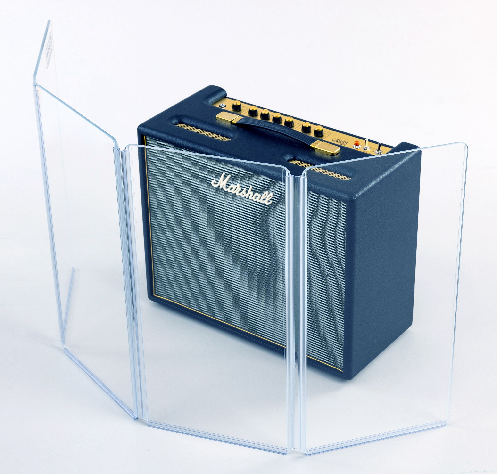 A1224 -2β High with 12" Panels  Acrylic Amp Shield - Full-length Hinge - Cable Cutouts