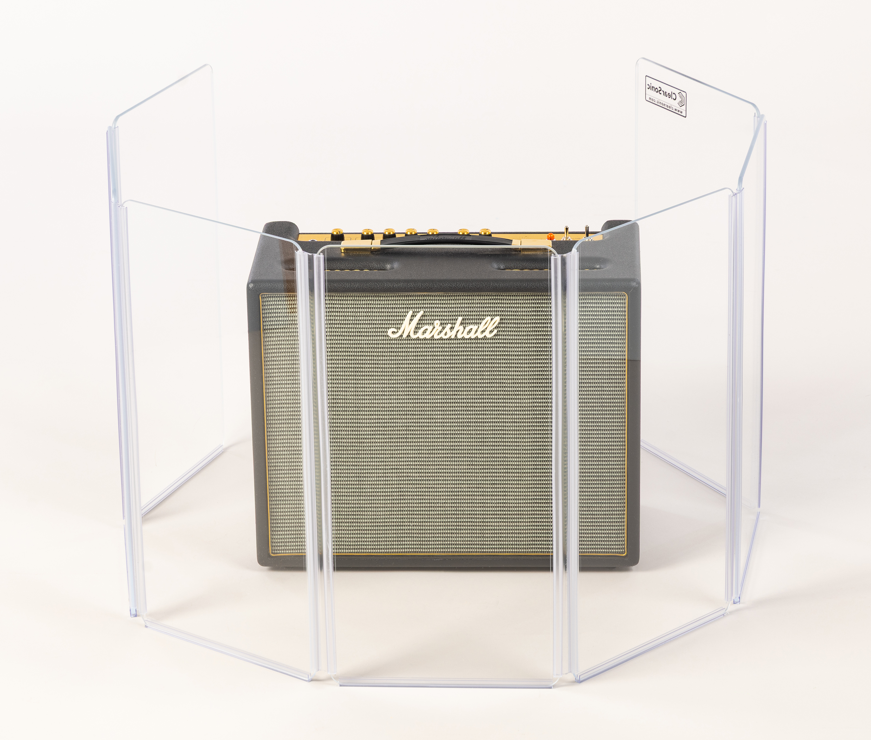 A1224x7 - 7’ W x 2’ H - 7-Panel Acrylic Amp Shield