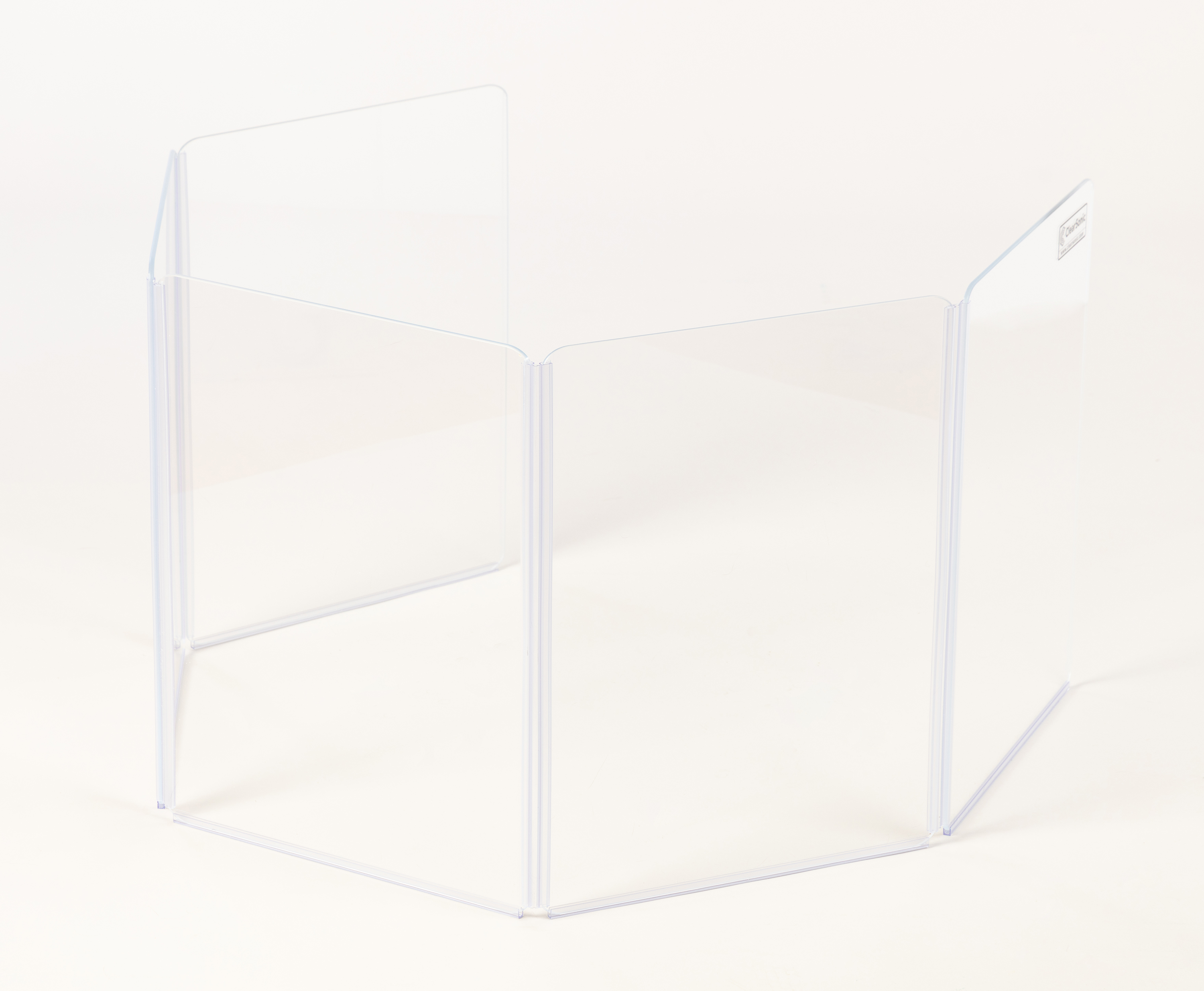 A1824x5 - 7.5β W x 2β H - 5-Panel Acrylic Amp Shield