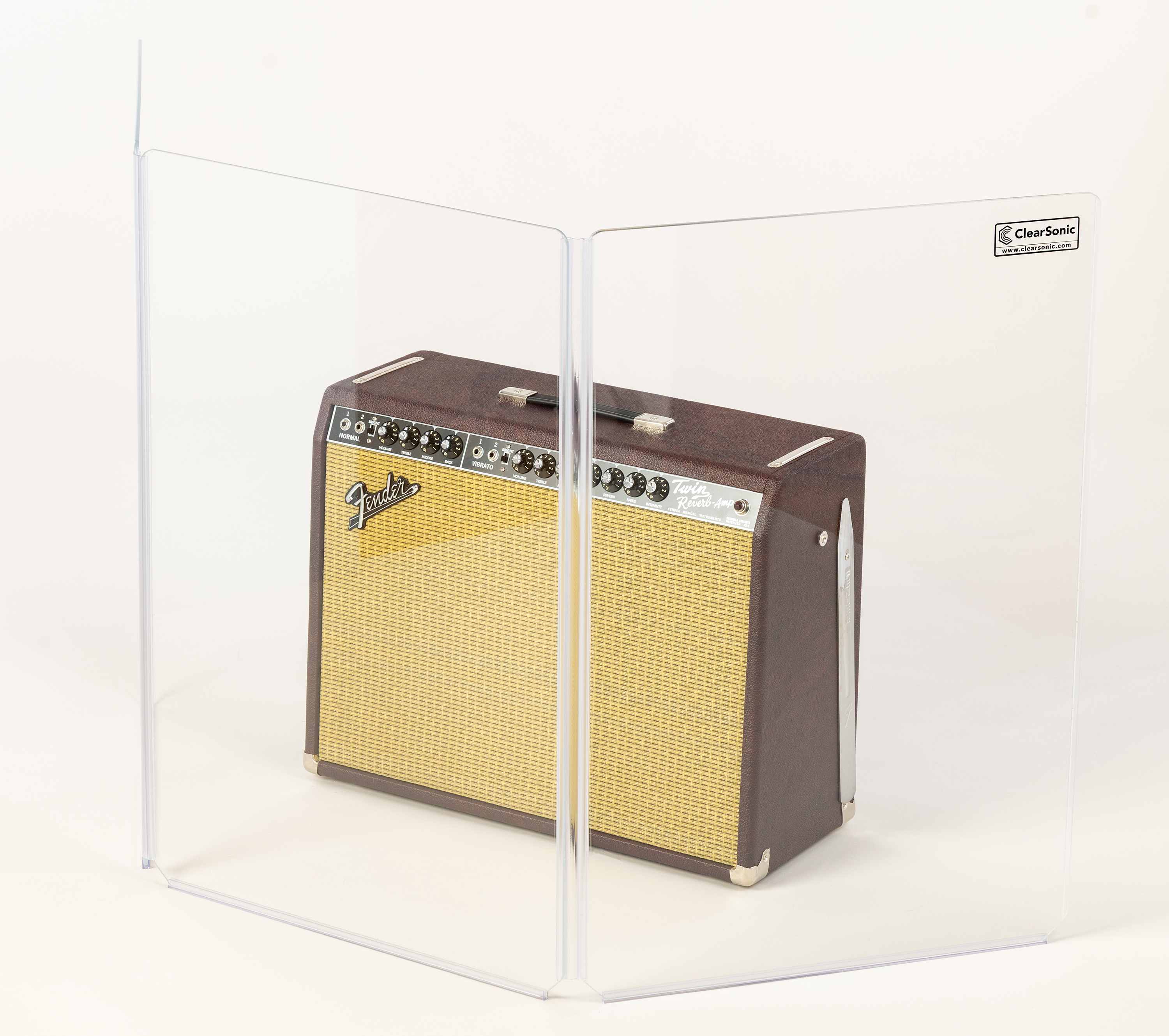 A2436x3 - 3 ft. Tall, 3-Panel Acrylic Amp Shield – ClearSonic
