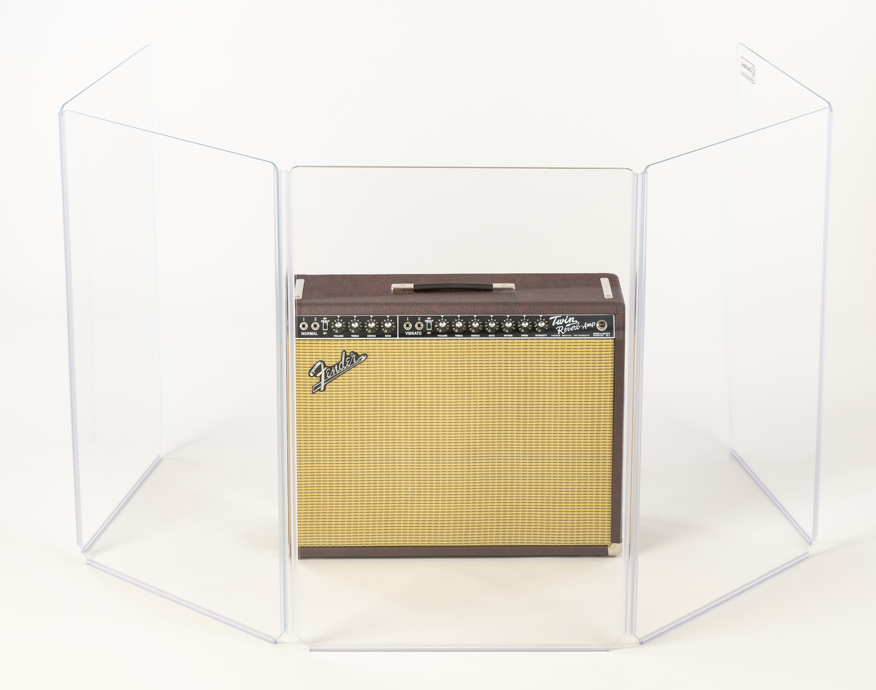 A2436x5 - 3 ft. Tall, 5-Panel Acrylic Amp Shield