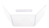 A 3-panel, 18 inch drum shield height extender on a white background.