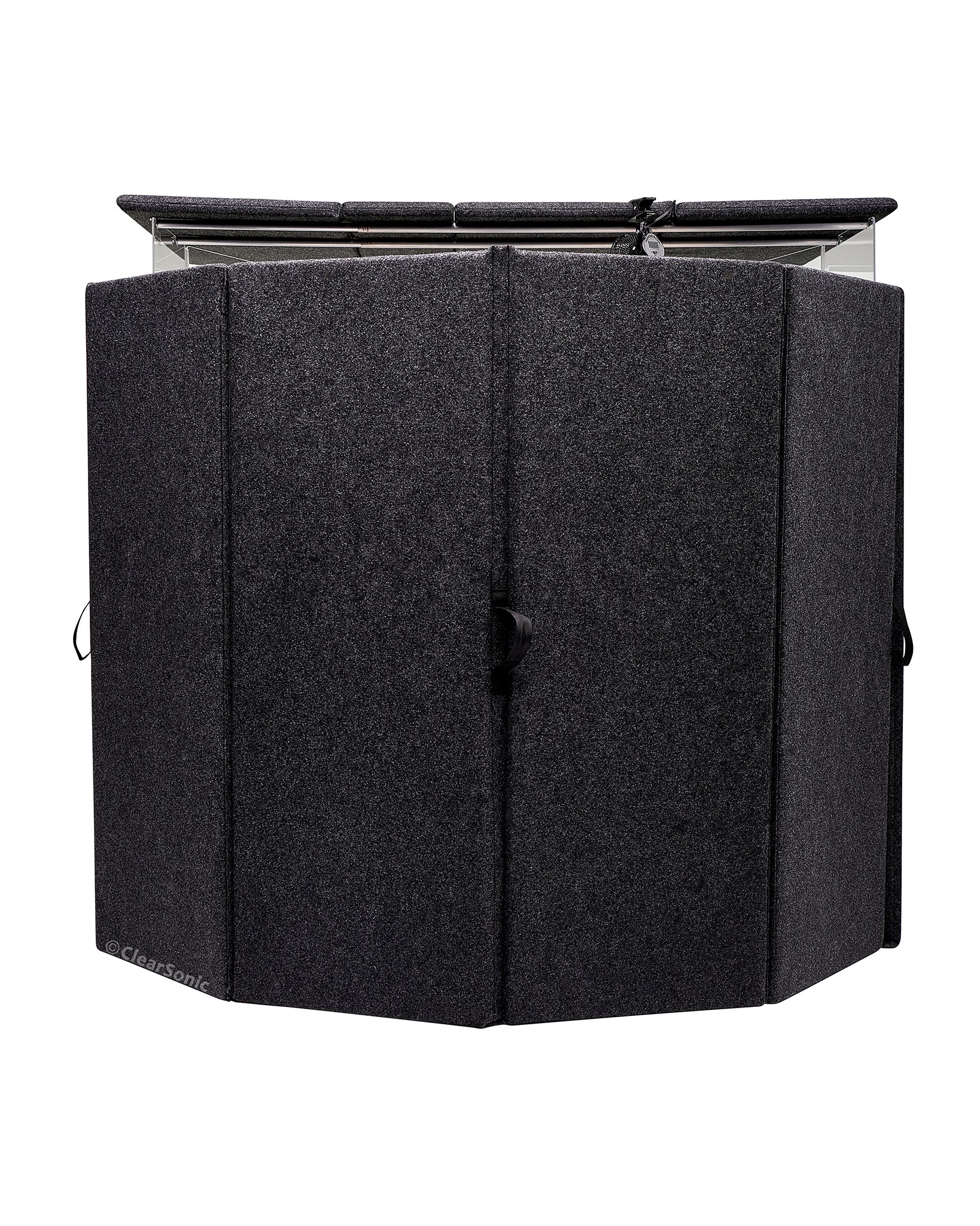 Rear view of the IsoPac A church drum enclosure