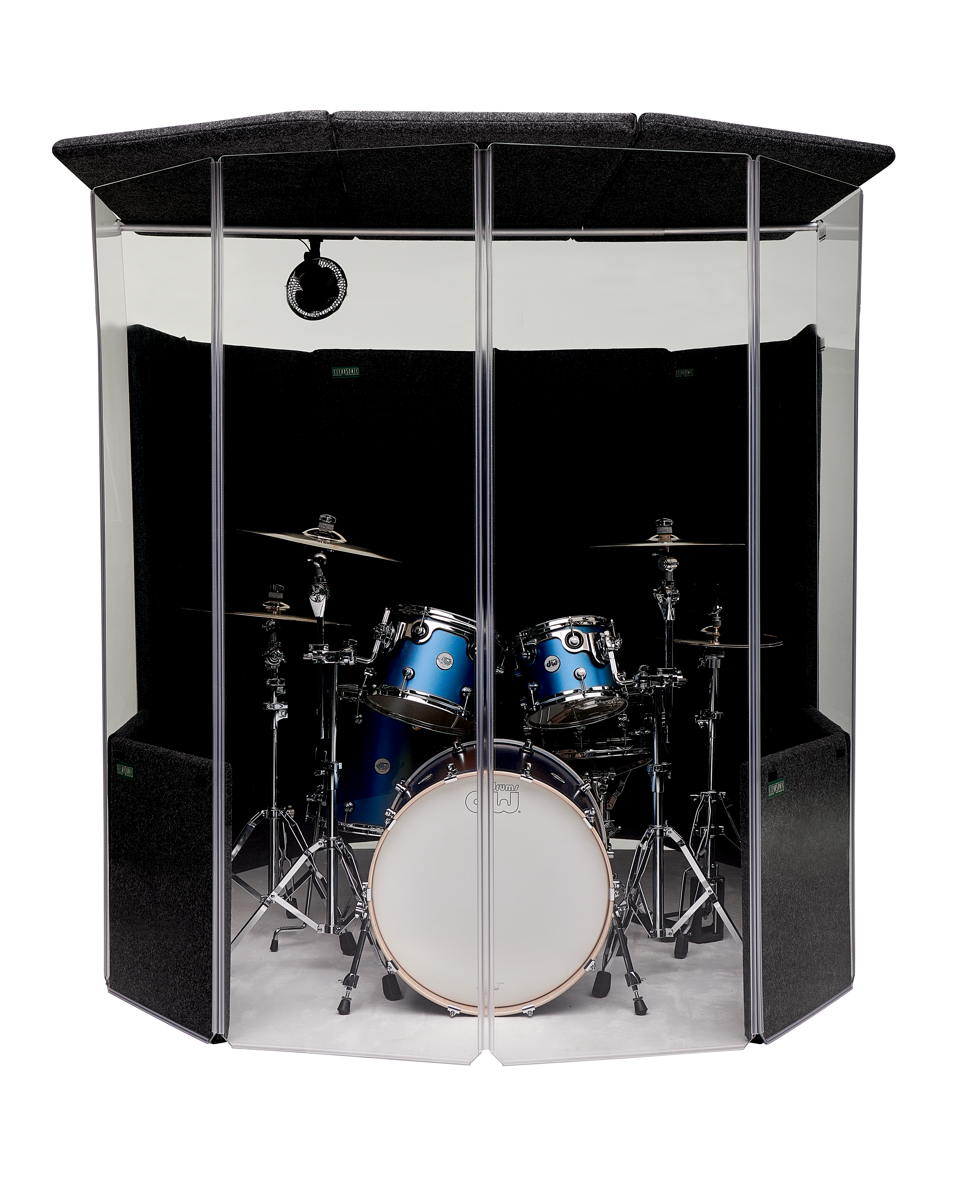 IPB 78" - IsoPac B Portable Drum Isolation Booth 6’ W x 7’ D x 6.5’ H