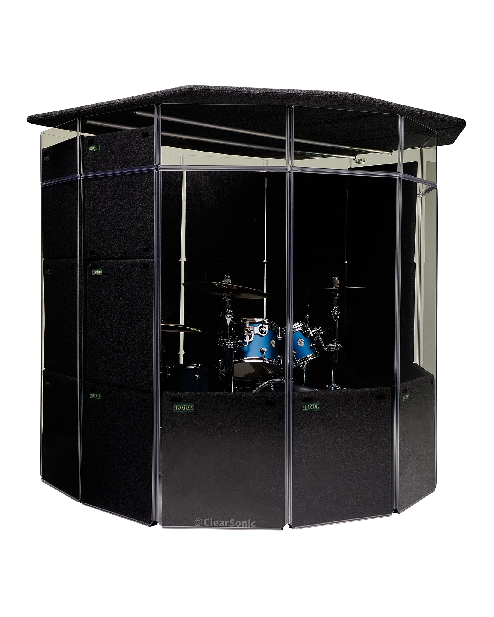 MMP - MiniMegaPac Portable Isolation Booth for Drums - 7’ W x 6.5’ D x 6.5’ H -
