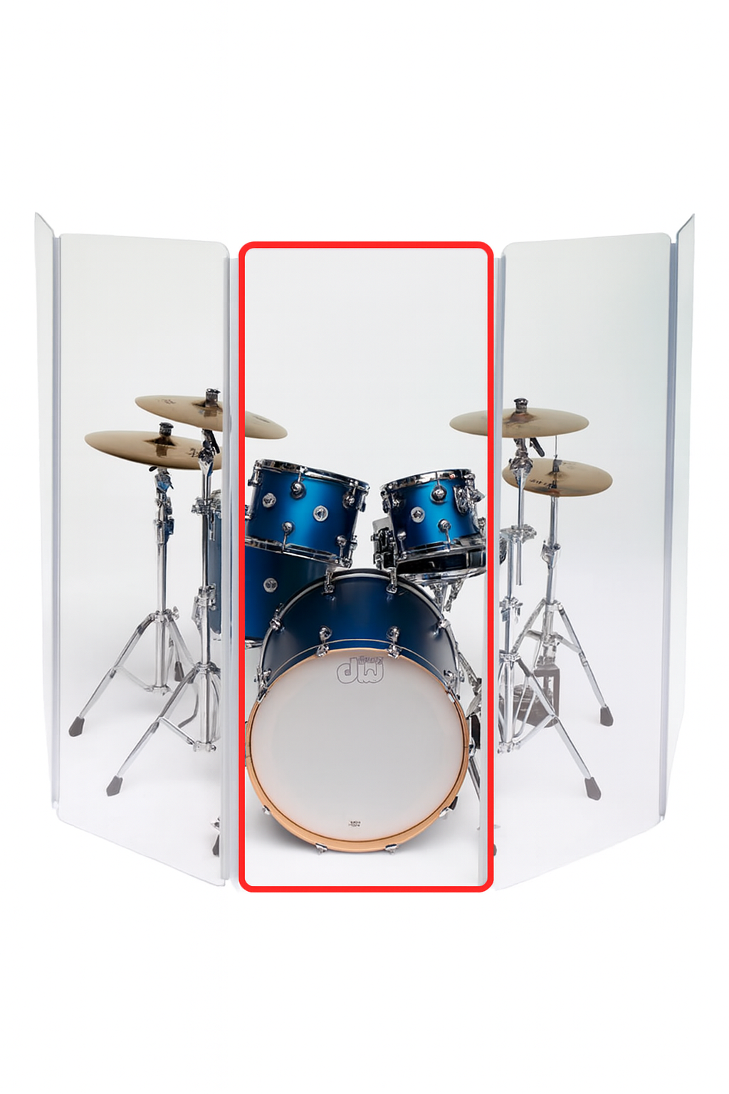 LITE2466x1 - ADD-ON panel ultra portable Drum Shield - 3/16" Thick Acrylic