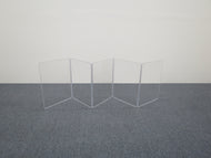 A1824x5 - 7.5’ W x 2’ H - 5-Panel Acrylic Amp Shield