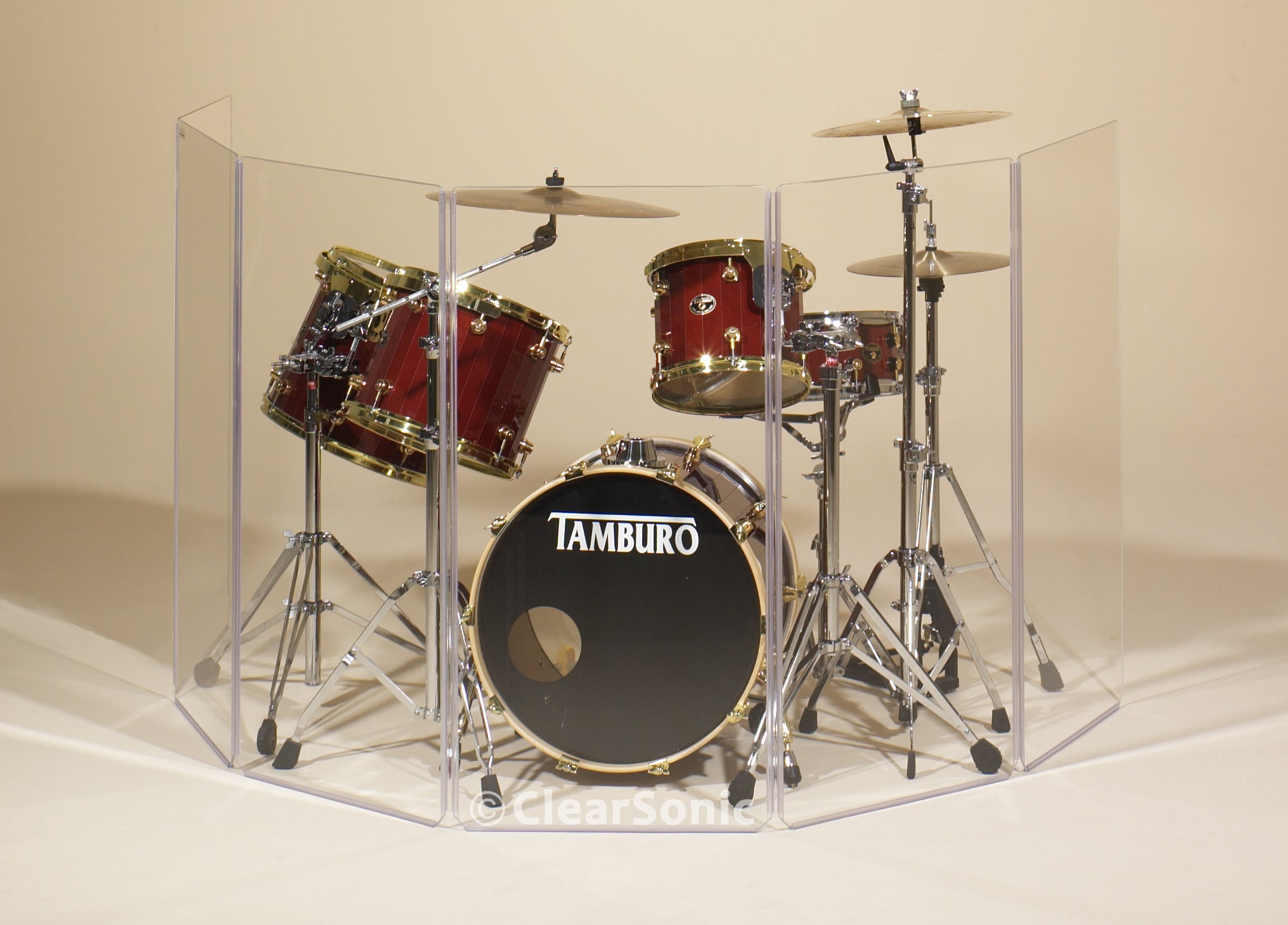 A2448x6 - 4 ft. Tall, 6-panel Acrylic Drum Shield
