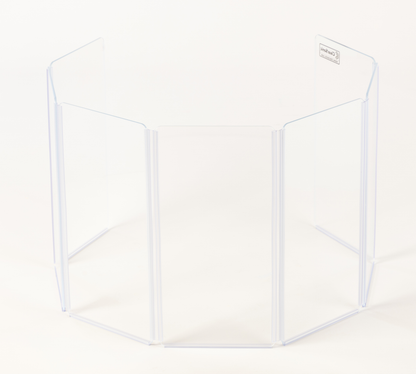 A1224x7 - 7’ W x 2’ H - 7-Panel Acrylic Amp Shield