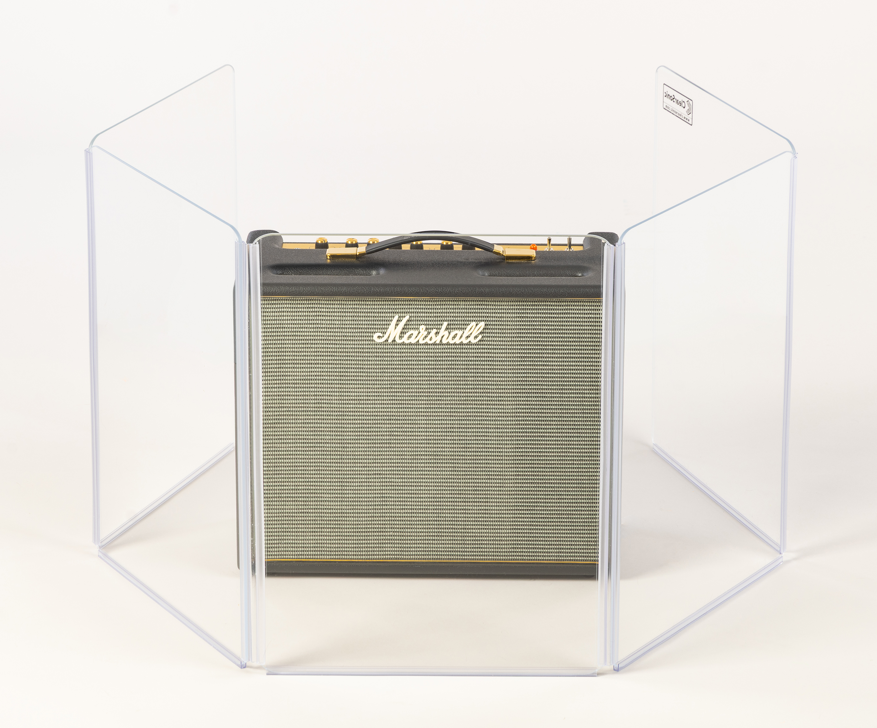 A1824x7 - 10.5’ W x 2’ H - 7-Panel Acrylic Amp Shield