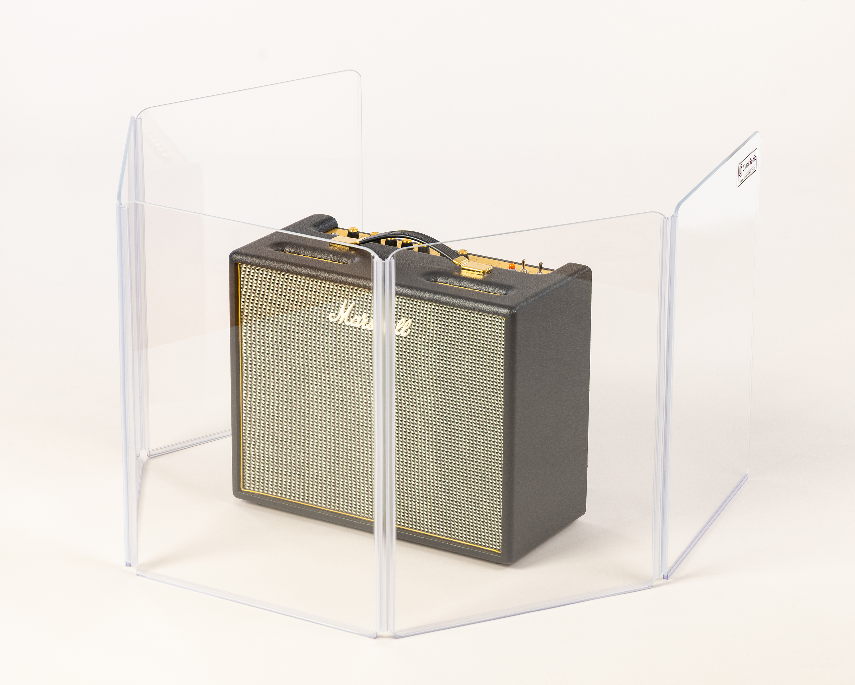 A1824x7 - 10.5’ W x 2’ H - 7-Panel Acrylic Amp Shield