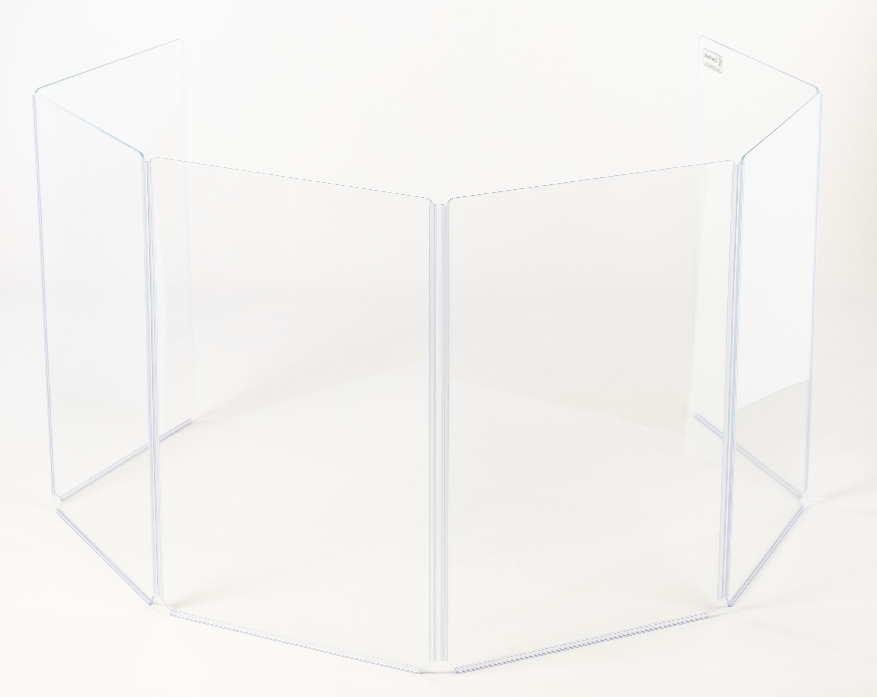 A2436x7 - 3 ft. Tall, 7-Panel Acrylic Amp Shield