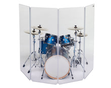 A 4-panel A2466x4 drum shield around a drum set on a white background