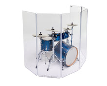 A2466x6 - 5.5 ft. Tall, 6-Panel Acrylic Drum Shield with Flexible Hinges and Cable Cutouts