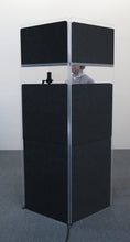 GoboPac 70 acrylic panels and Sorber sound absorption panels isolate a vocalist from other sounds