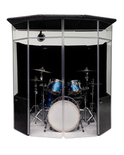 The front view of the IsoPac B isolating a 5-piece DW drum kit.