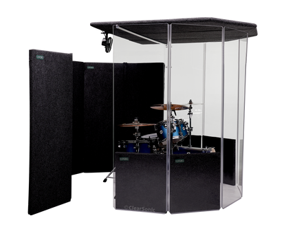 IPB 78" - IsoPac B Portable Drum Isolation Booth     6’ W x 7’ D x 6.5’ H