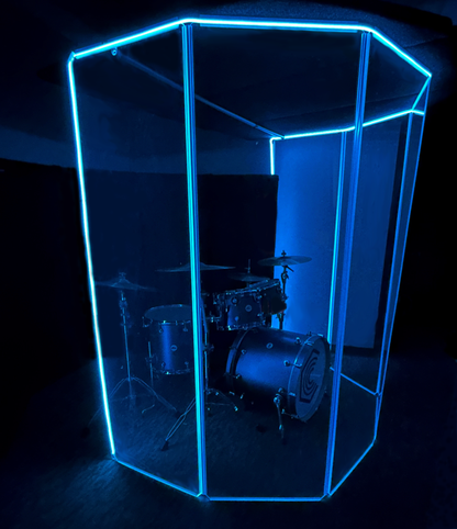 Drum Isolation Booth with Light kit 