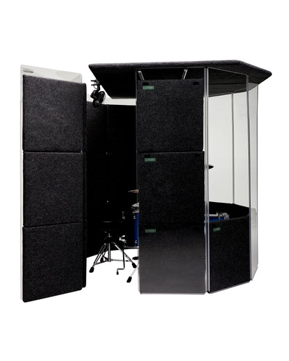 MMP 78" - MiniMegaPac 78" Portable Isolation Booth for Drums - 7’ W x 6.5’ D x 6.5’ H - 60-70% Volume Reduction