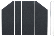 A large format lid for isolation booths measures 7 ft. 5.5 ft. and includes four sound absorption panels and two support bars