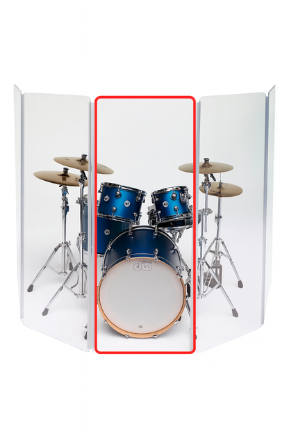 LITE2466x1 - ADD-ON panel ultra portable Drum Shield - 3/16" Thick Acrylic