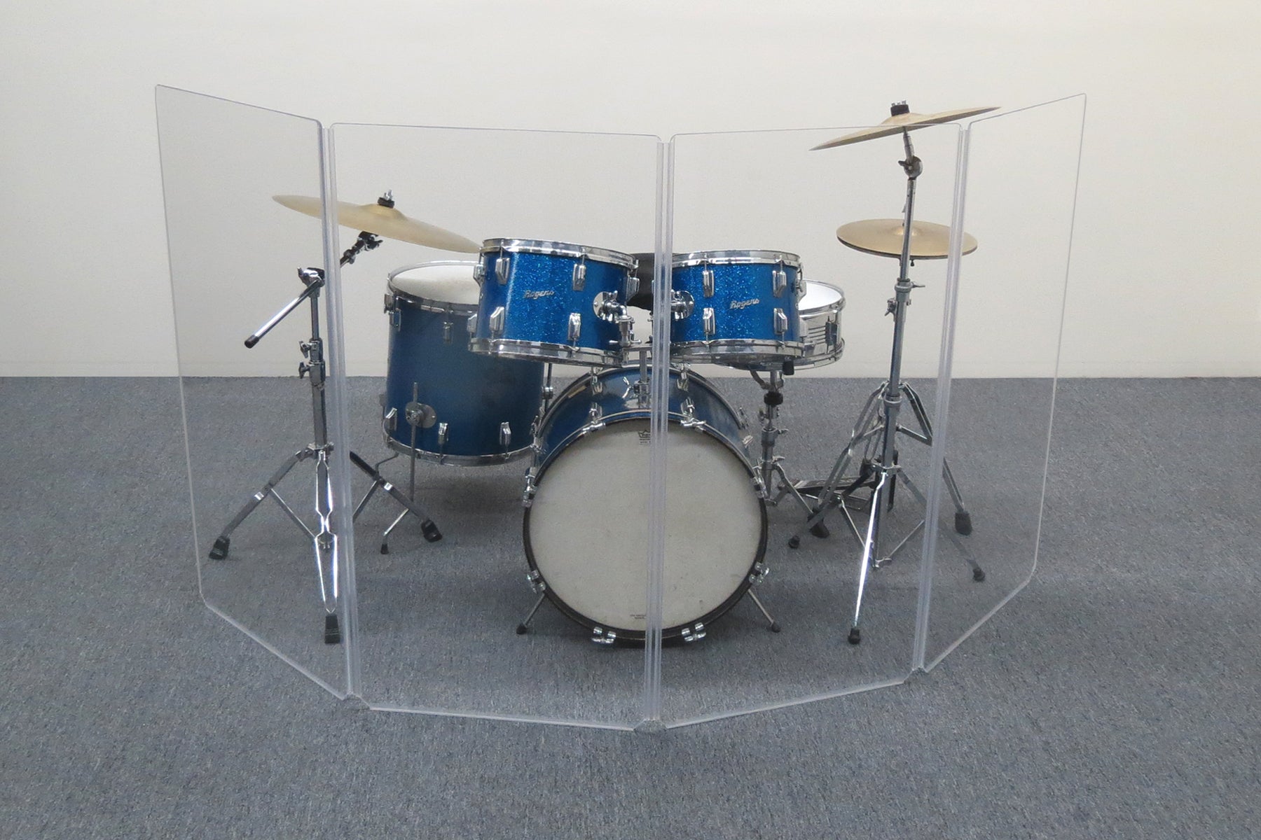 A2448x4 - 4 ft. Tall, 4-panel Acrylic Drum Shield – ClearSonic