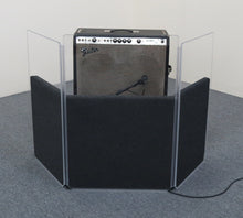 Large guitar amp shield with acoustic treatment