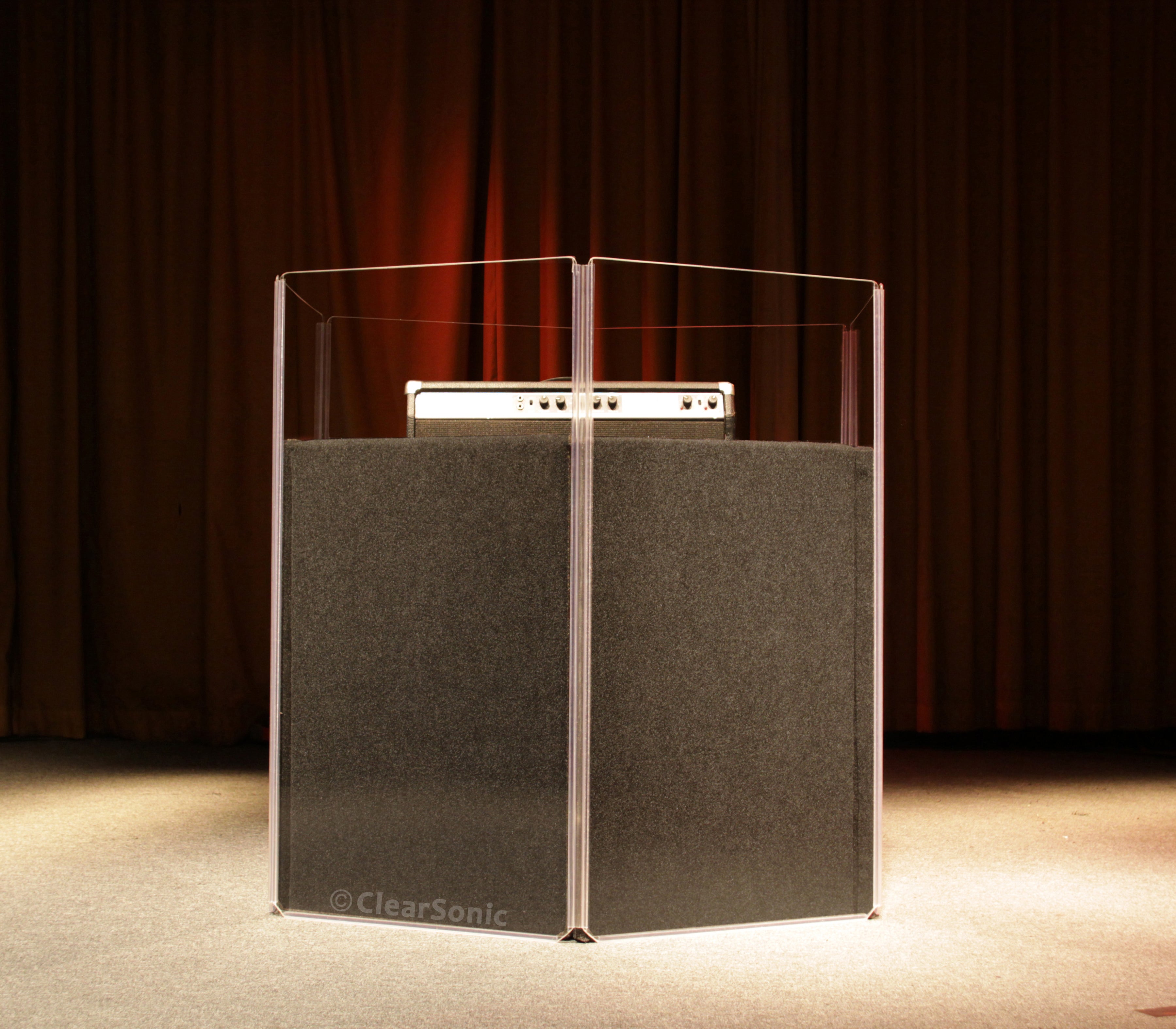 A2448x3 - 4 ft. Tall, 3-panel Acrylic Drum Shield – ClearSonic