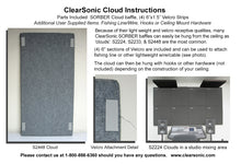 SC2233 - 22” W x 33” L Sorber Cloud Acoustic Treatment Baffle for Ceilings