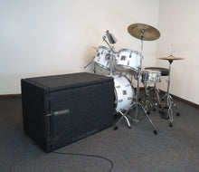 The SKT sorber kick drum tunnel set up to lower mic bleed into the kick mic.